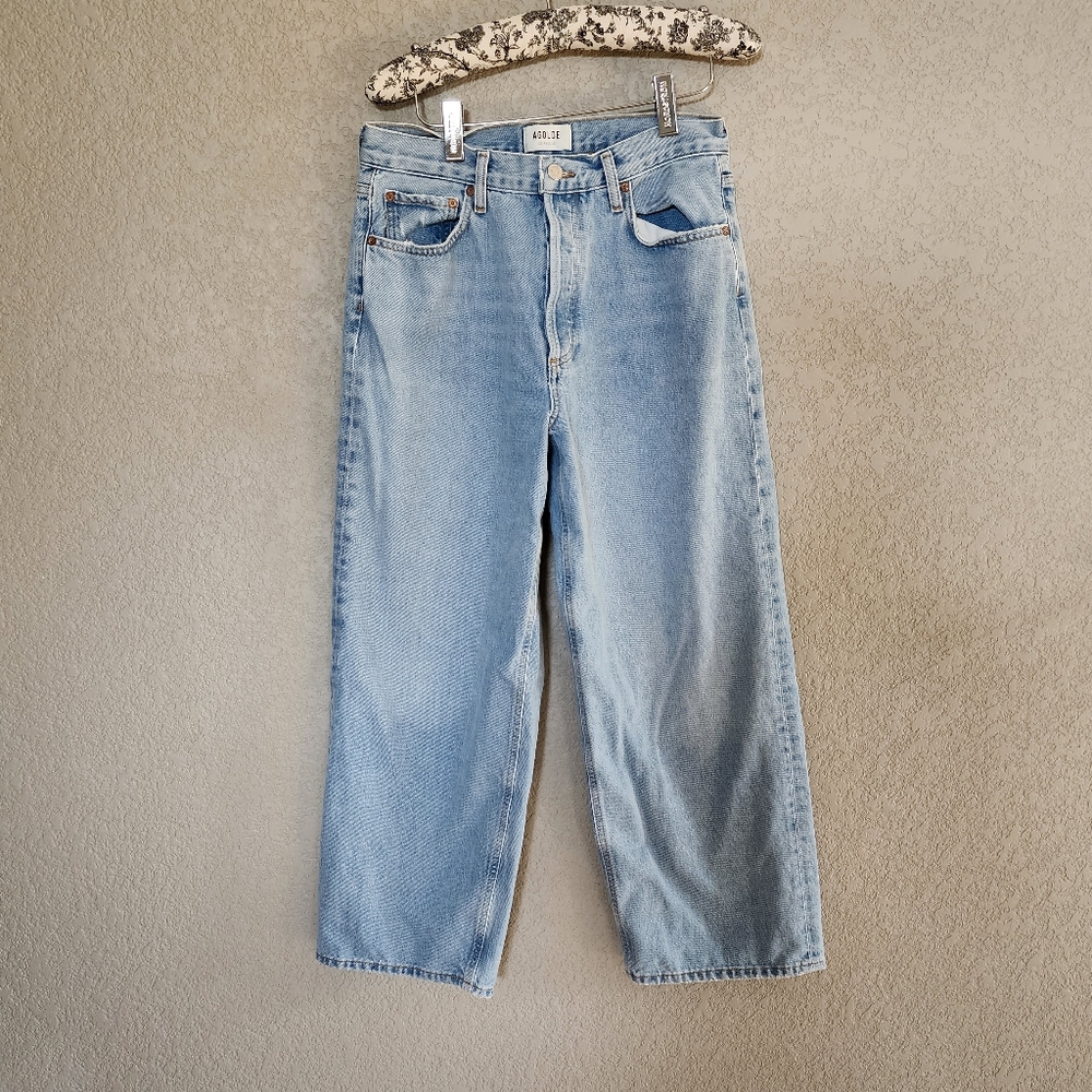 Agolde Light Blue Low Slung Baggy